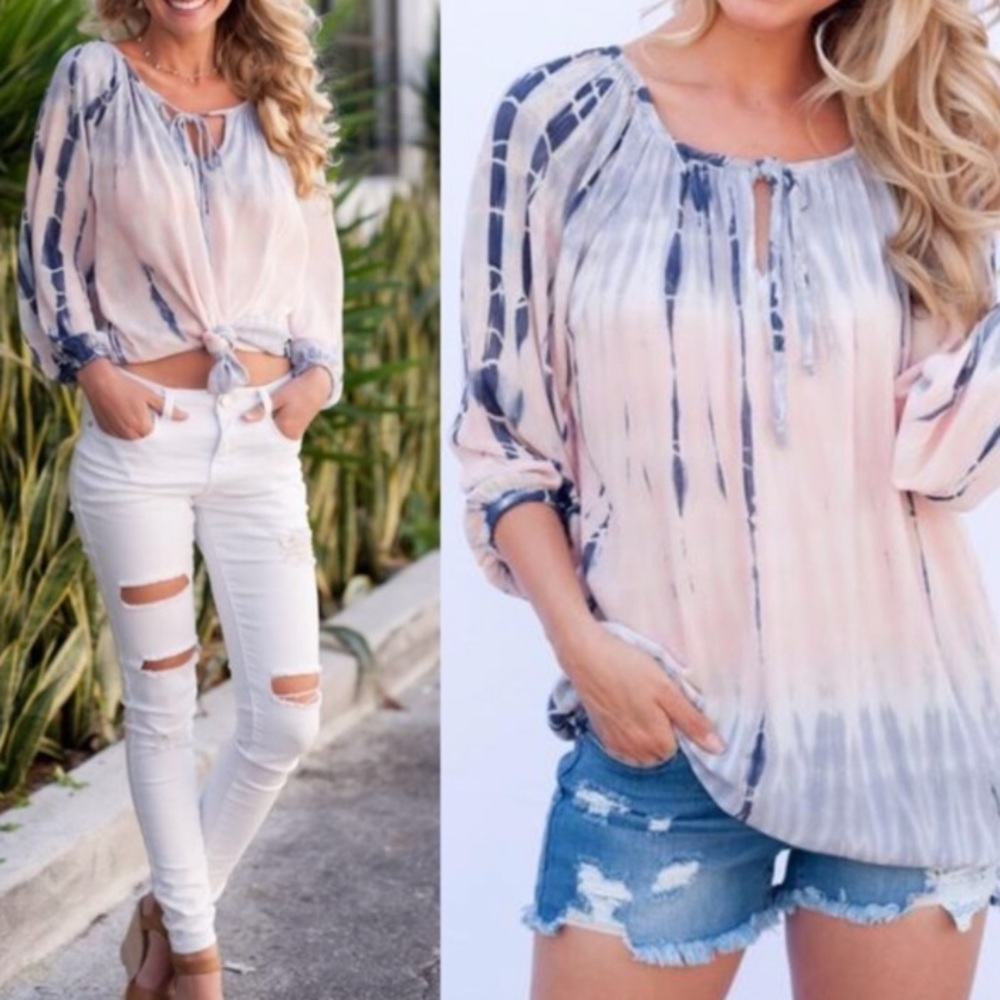 ONE SMALL LEFT! Tie-dye blouse - Picture 2 of 5